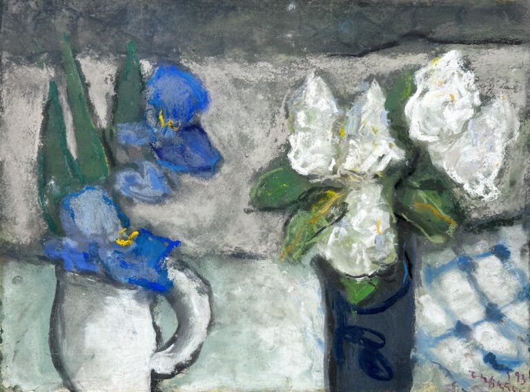 Iris blau und Flieder weiß - Klaus Fußmann 