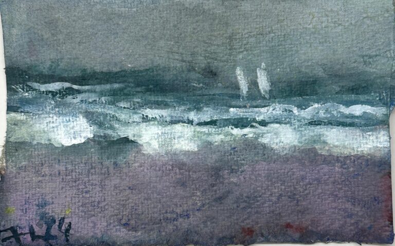 Ostseestrand, 2 Segler - Klaus Fußmann 