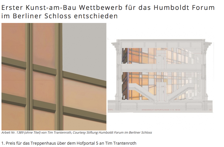 1. Preis für Tim Trantenroth / Humboldt Forum Berlin 
