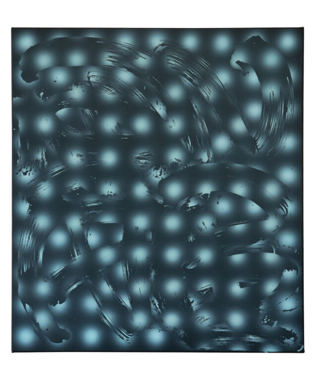 shifted Brushstrokes (dot grid, blue) 