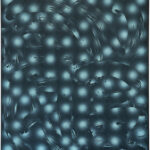 shifted-Brushstrokes-(dot-grid,-blue),-2025,-Acryl-auf-Leinwand,-100cm-x-90cm,-5900&euro;