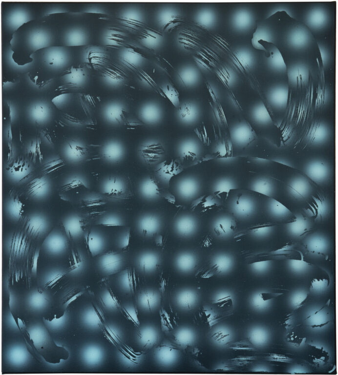 shifted Brushstrokes (dot grid, blue) 
