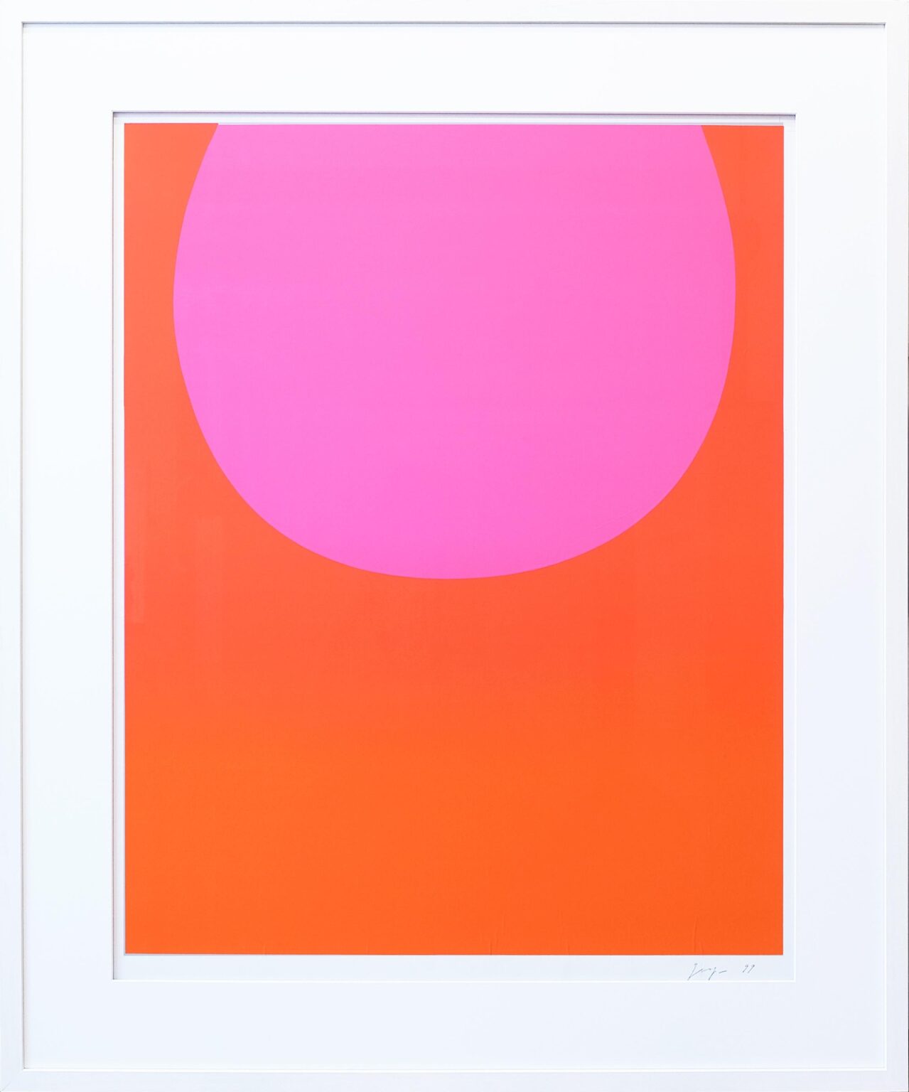 Black red (semicircle bright red cold on bright red warm) - Rupprecht Geiger Rupprecht Geiger: Black red, 1999