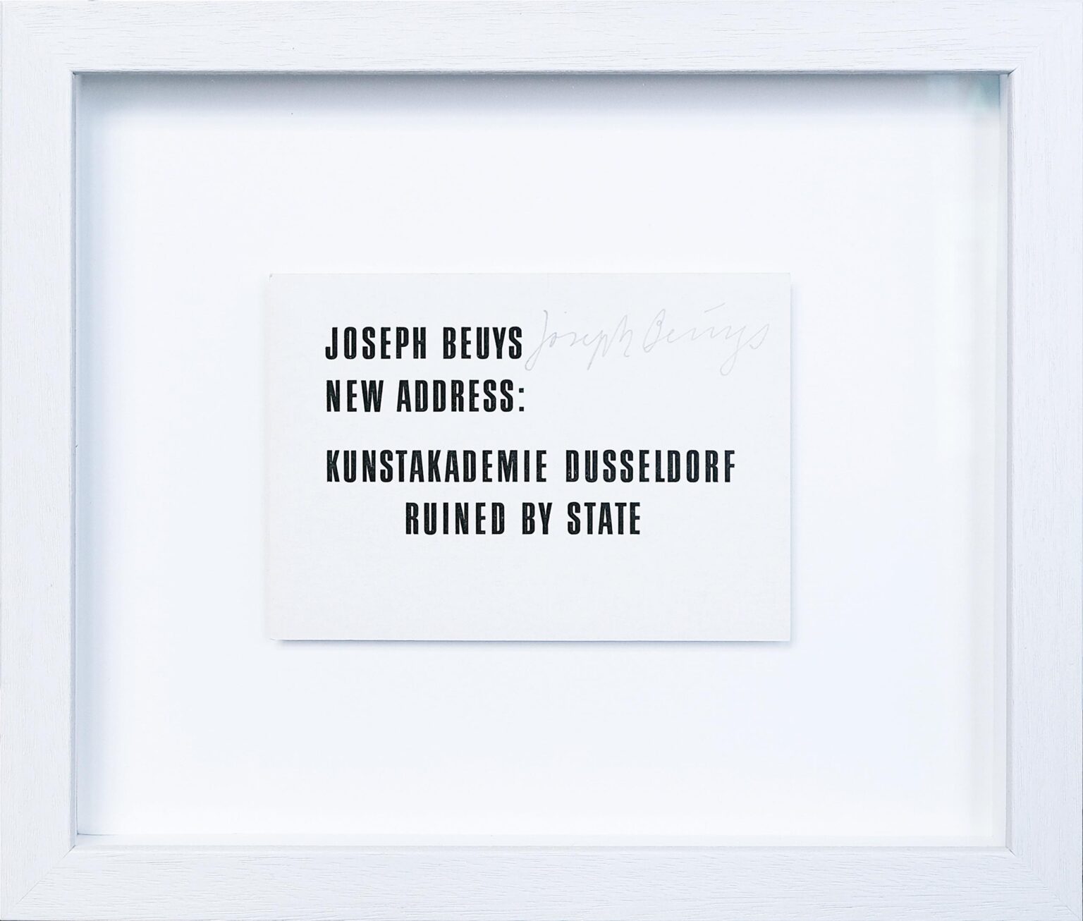 Ruined by State - Joseph Beuys 