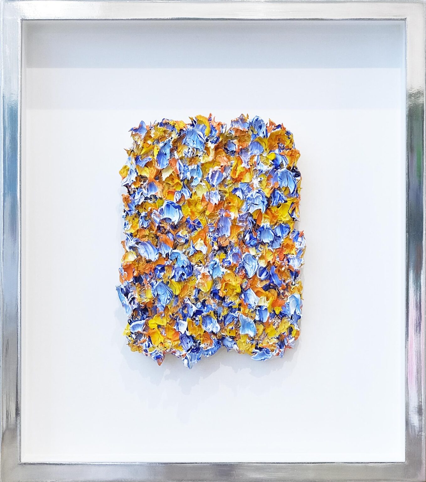 Europäischer Vulkan, Flammenbild (Gold-Blau) - Bernd Schwarzer 
