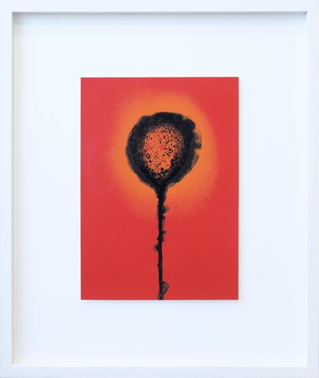 Feuerblume gelb auf rot - Otto Piene 