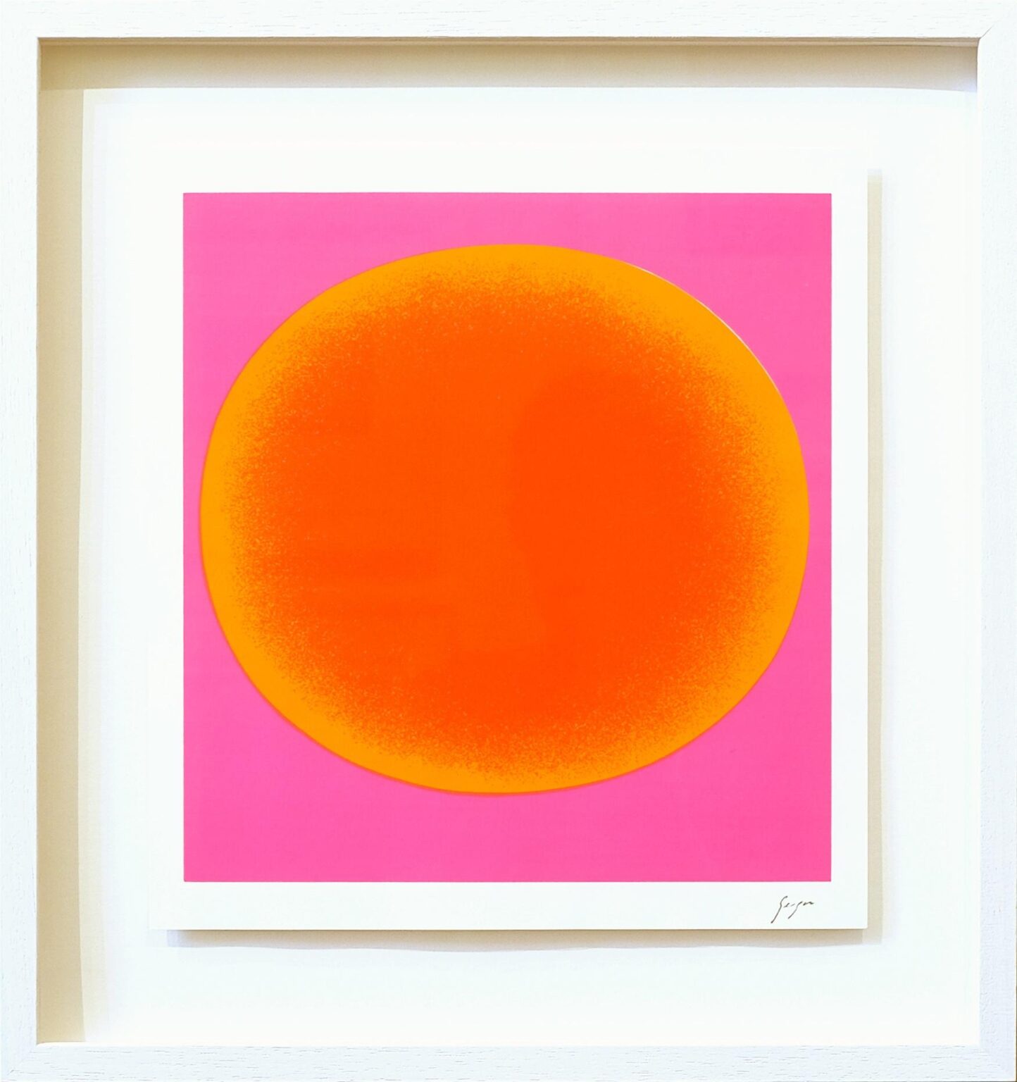 Eight Silkscreens Nr. 8: Rot-oranges Rund auf leuchtrot kalt - Rupprecht Geiger 