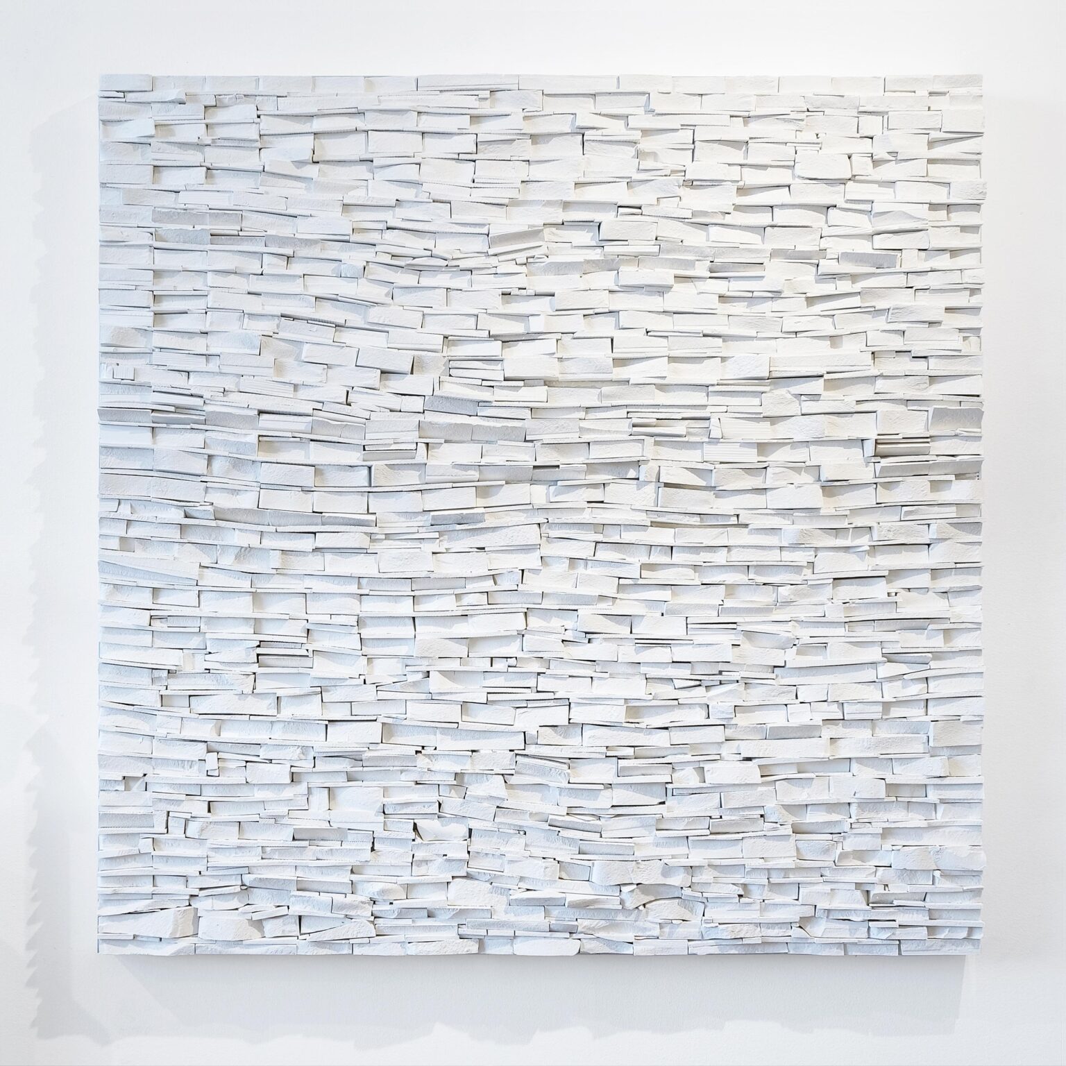 Schichtung weiß 150×150 - Reiner Seliger 