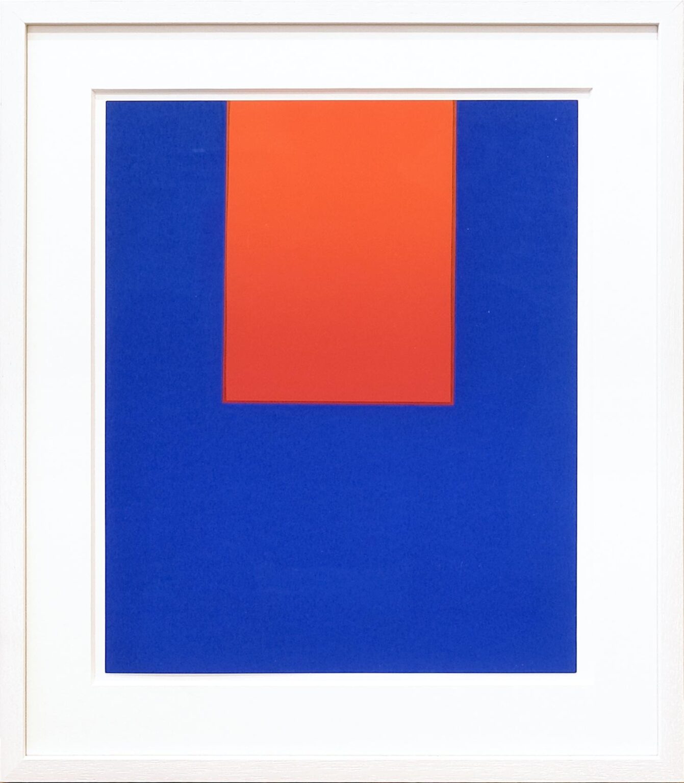 Zurückgehn, Weitergehn, Fortgehn #5: Verlauf Leuchtrot auf Blau - Rupprecht Geiger 