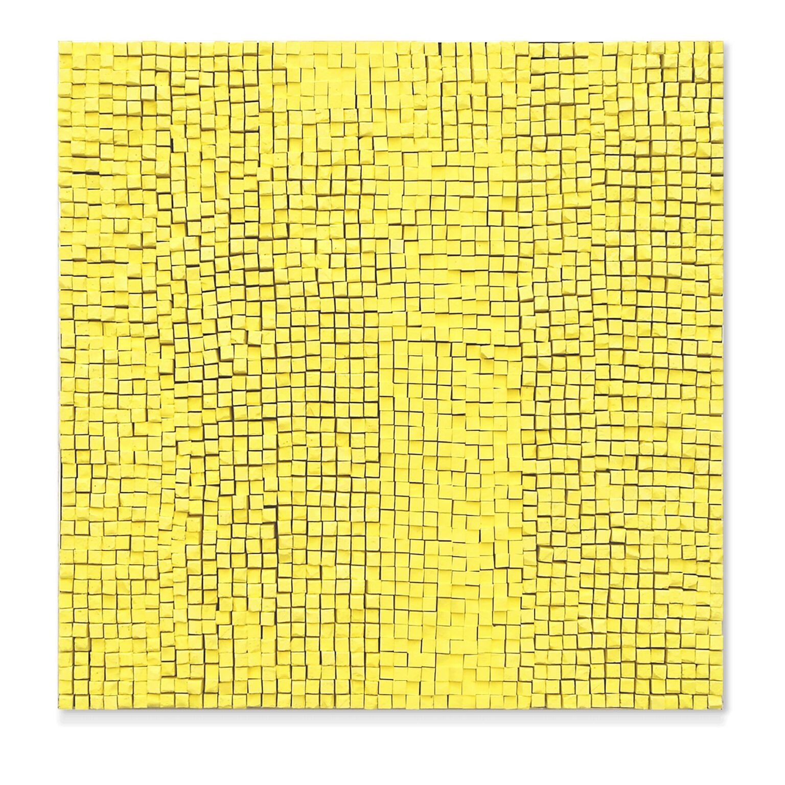 Kreidebild gelb 100×100 - Reiner Seliger 