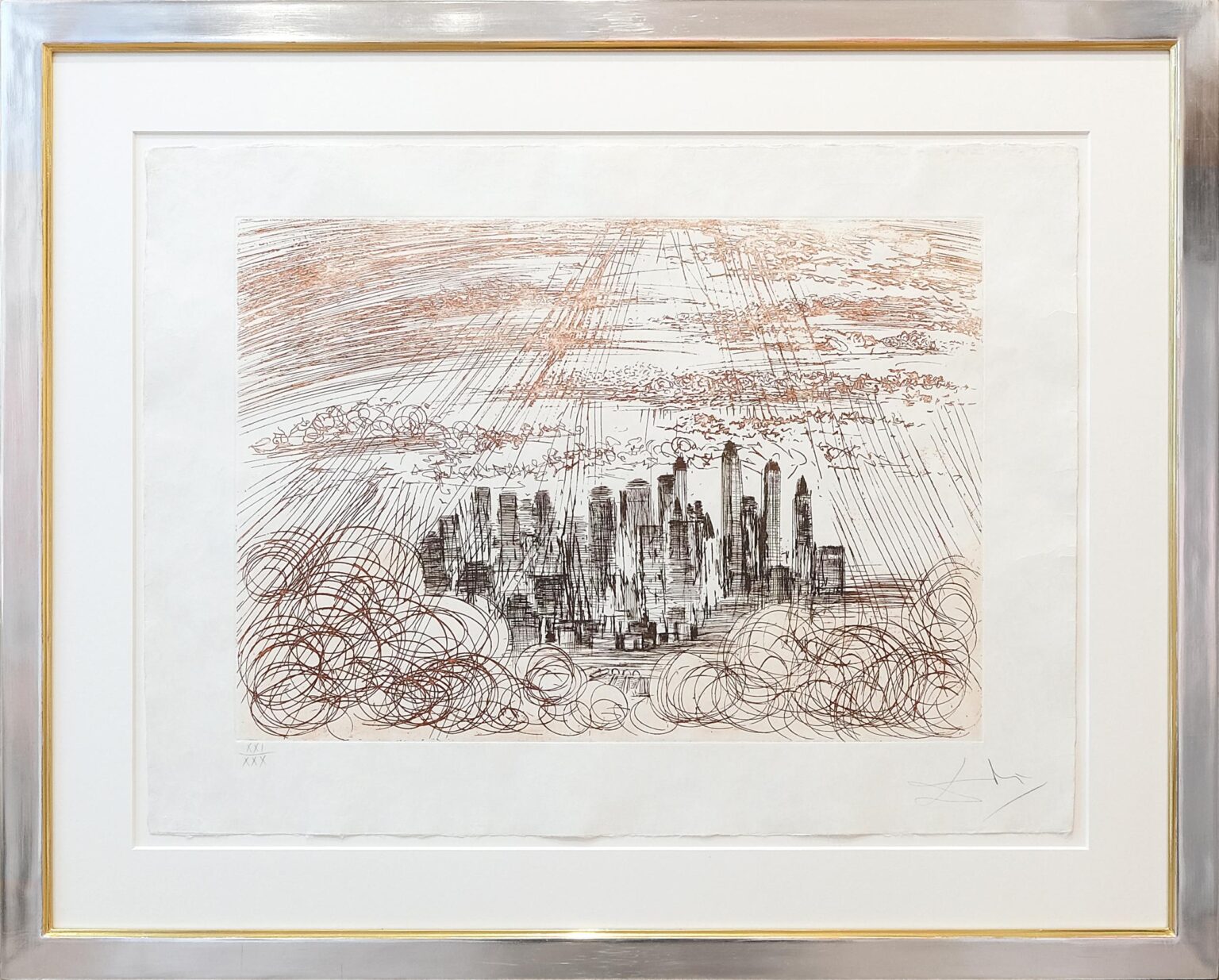 Manhattan Skyline - Salvador Dali 