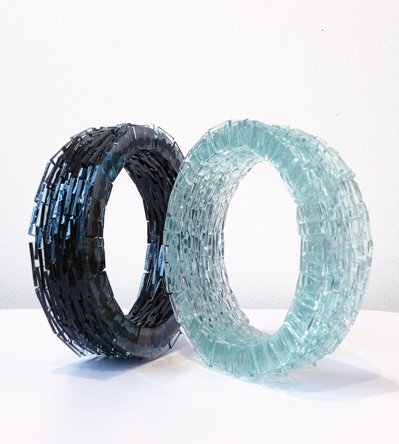 Transparent glass rings - Reiner Seliger 