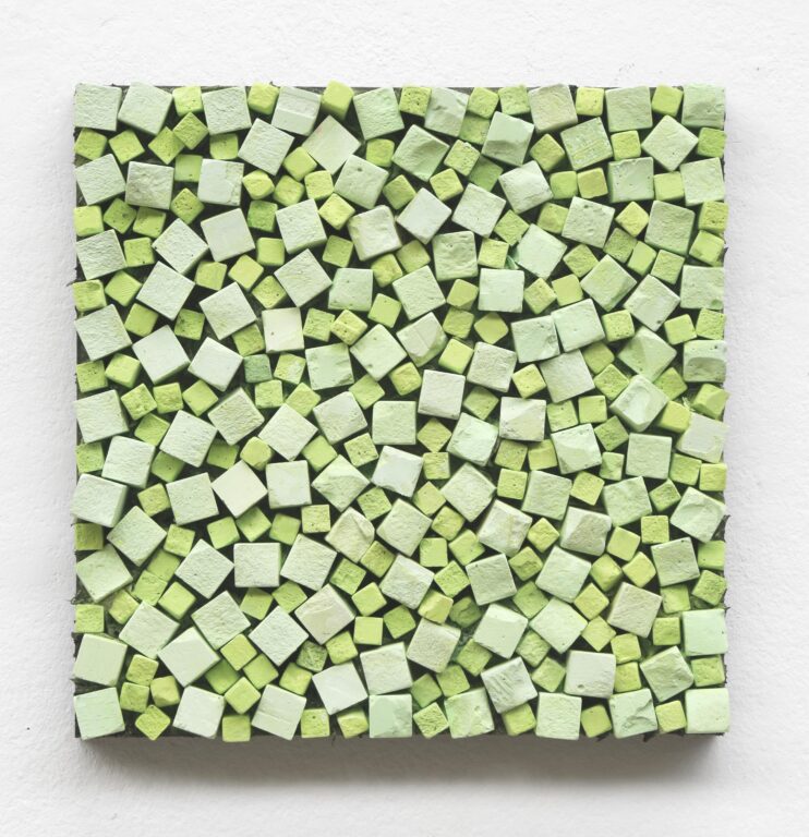 Kreidebild hellgrün 30×30 - Reiner Seliger 