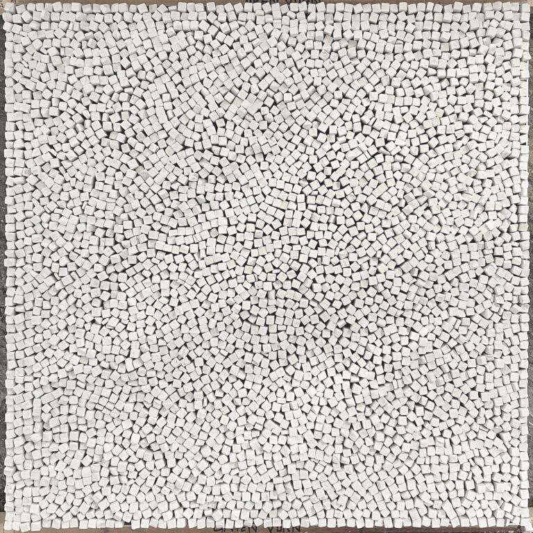 Kreidebild weiß „La Mostra“ - Reiner Seliger 