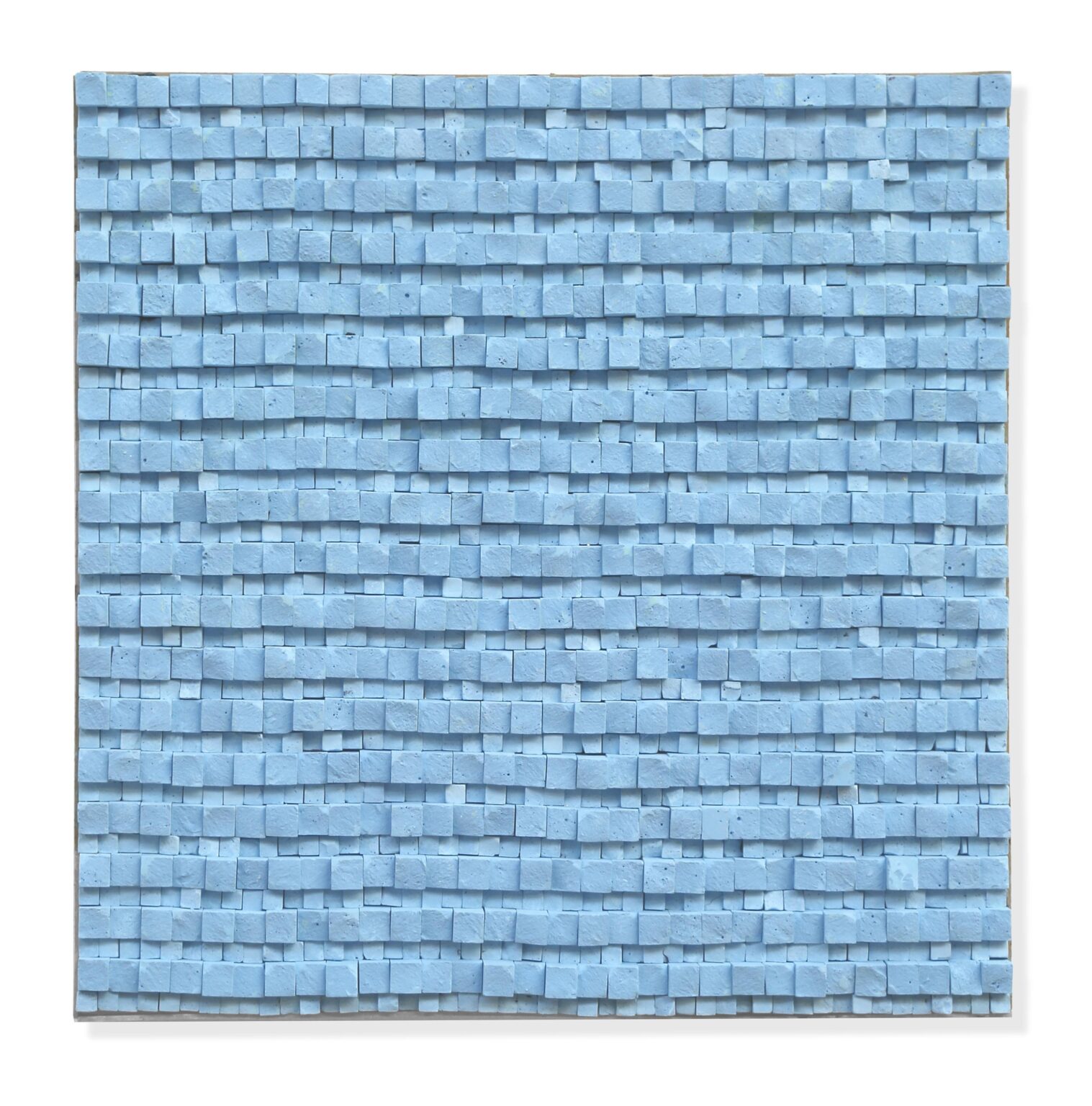 Kreidebild Reihung hellblau 60&times;60 - Reiner Seliger 